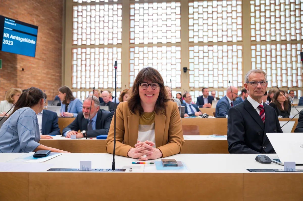 Monika Keller ist Gemeindepräsidentin von Greifensee. Vereidigung neuer Kantonsrat. Monika Keller (FDP)
